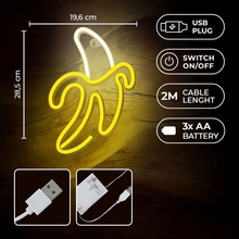 Forever RTV100227 BANANA neónové LED svetlo žltá 190x23x308 mm