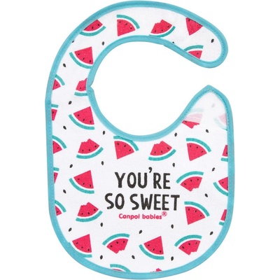 Canpol Бебешки лигавник с копче Canpol - So Cool, Диня (15/114_pin)