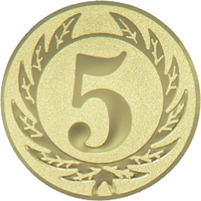 Emblém s číslicí 5 zlato 50 mm
