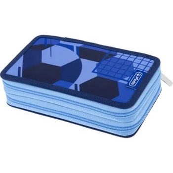 Herlitz Ученически несесер с 23 части, 2 ципа, Blue Goal - Herlitz