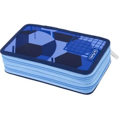Herlitz Ученически несесер с 23 части, 2 ципа, Blue Goal - Herlitz