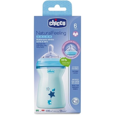 Chicco Natural Feeling modrá 330ml