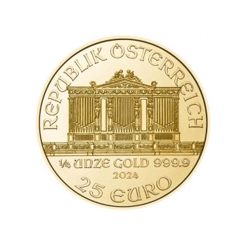 Münze Österreich zlatá mince Wiener Philharmoniker 2024 1/4 oz