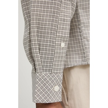 Samsøe Samsøe Риза Samsoe Samsoe SARYAN в бежово със свободна кройка с класическа яка M25100051 (M25100051)