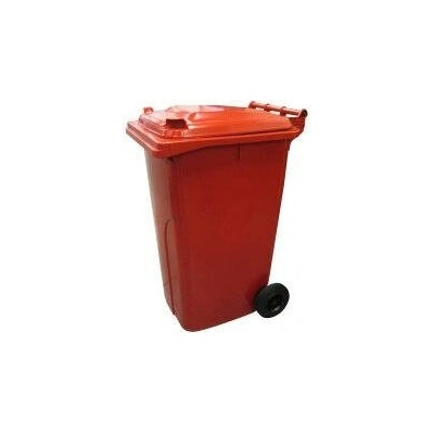 Meva Popelnice plastová 240 l červená s kolečky 0005-6