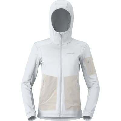 Norrøna Дамско поларено яке Norrøna Women's Falketind Warm2 Stretch Hood Fleece jacket - Snow White (105-5539-0513)