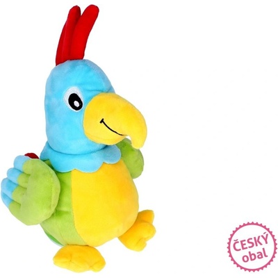 Mikro Trading Papoušek plyšový mluvící 20 cm
