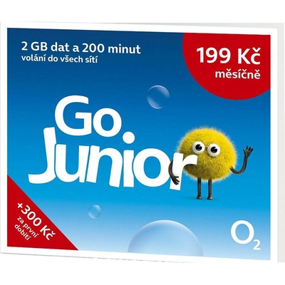 AppleMix SIM karta O2 Go Junior - 2 GB dát + 200 minút - predplatené