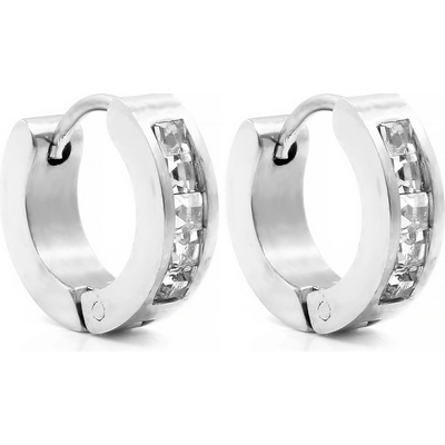 BRUNOshop.cz Náušnice kroužky s kamínky 1,4 cm S1223