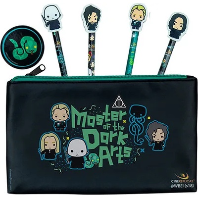 Cinereplicas Хари Потър - Комплект за писане Kawaii Слидерин