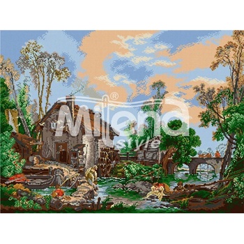 Milena Style Воденицата - гоблен със схема конци Ariadna 1: 4