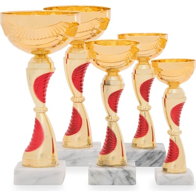 Pohár TROFIX 22 cm zlatý/červený