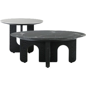 Carmen Комплект холни маси balder - черен-бял (3530697)