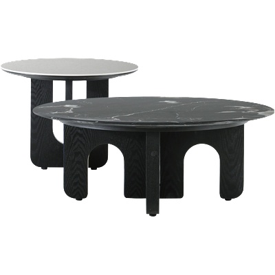 Carmen Комплект холни маси balder - черен-бял (3530697)