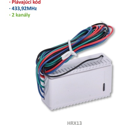 R5113 prijímač externý 2-kanalový, plávajúci kód, 433 MHz