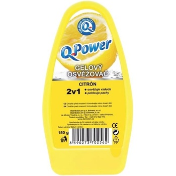 Q power gelový osvěžovač 2v1 citrón 150 g