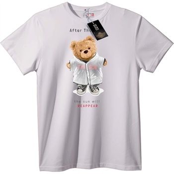 NOONEBRAND Тениска Мечок Изгряващо Слънце - 3XL, White