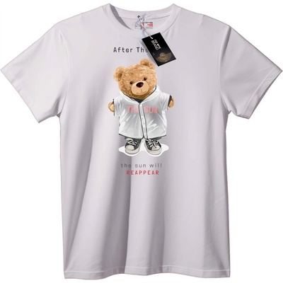 NOONEBRAND Тениска Мечок Изгряващо Слънце - 3XL, White