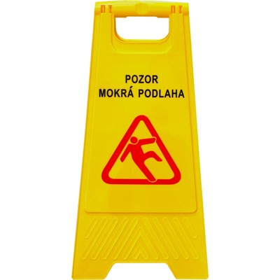 ZLKL Výstražná tabuľa 61 x 30 cm žltá Pozor mokrá podlaha