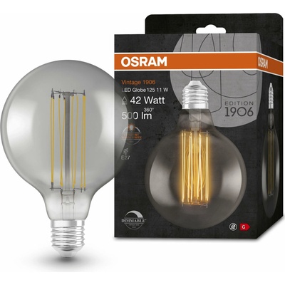 Osram stmievateľná dymová LED žiarovka E27 11 W VINTAGE, teplá biela 4058075761391