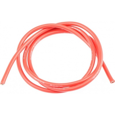 RUDDOG 12AWG/3,3qmm silikon červený/1m