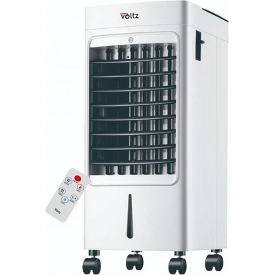 VOLTZ Мобилен охладител 3в1 Oliver Voltz OV51761BH, Охлаждане/отопление/овлажнение, 75-2000W, 4 л, Таймер, 3 скорости, Дистанционно, Бял (5OV51761BH)