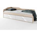 Bogdan Furniture I Легло Mod 2023 с чекмеджета, Сонама Арвен/Бял гланц