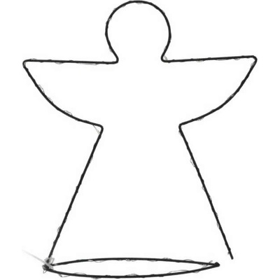 Home Styling Collection Jednoduchá drátěná figurka s LED dekorací, 34 cm barva černá