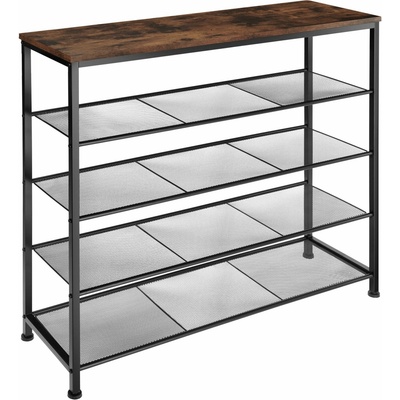 Tectake Sheffield 100x30,5x93cm industrial tmavé drevo
