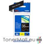 Brother Matt Laminated Labelling Tape White on Black Brother TZE-M365