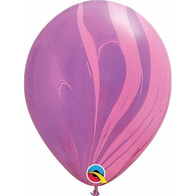 Qualatex 11" 28cm Balónekmramor fialovo-růžový