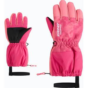 ZIENER Детски скиорски ръкавици ZIENER Levio AS Minis tie dye pop pink