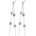 Silenti Jewelry Сребърни обеци "Танц