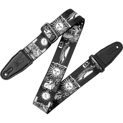 Levy's Clairvoyant Tarot Black/White Колан за китара (MP2CVY-003)