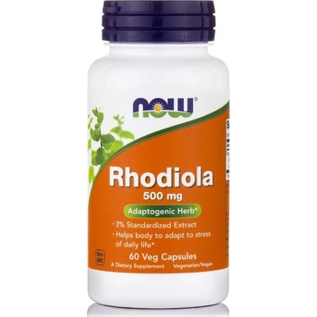 NOW Хранителна добавка Златен Корен, Now Foods Rhodiola 500mg 60Veg Capsules