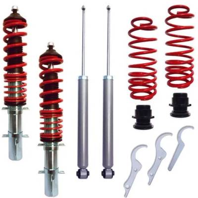 JOM Регулируемо окачване за Audi A3 8L (1996-2003) / Golf 4 / Bora - червено (GF200101)