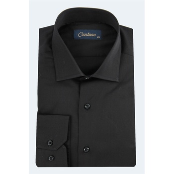 Centone Мъжка риза с дълъг ръкав - Черна #268012 (268012_Черно)