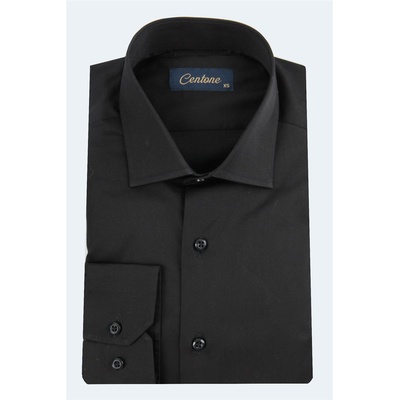 Centone Мъжка риза с дълъг ръкав - Черна #268012 (268012_Черно)