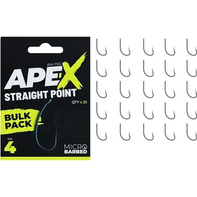 RidgeMonkey Ape-X Straight Point Barbed Bulk Pack veľ.6 25 ks