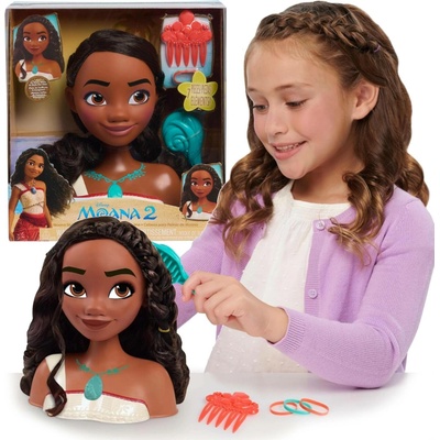 Just Play Hlava na česání a úpravu vlasů Princezna Disney Vaiana 2 Moana + doplňky