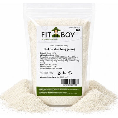 FITBOY Kokos strouhaný jemný 1000 g