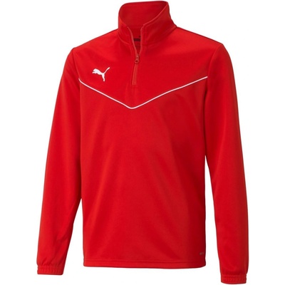 Puma Jr Teamrise 1/4 Zip Top 657395-01 červená