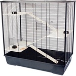 INTER-ZOO Pet Products Клетка за гризачи Davis + wood 100 x 54 x 100 cm ЧЕРНА