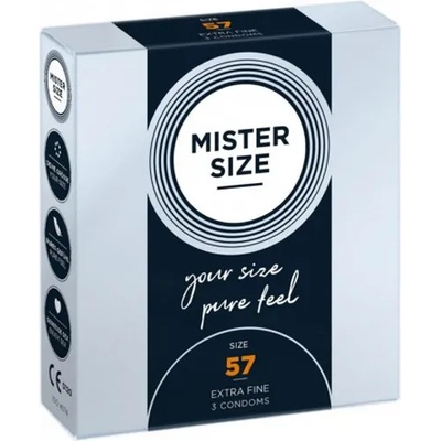 MISTER SIZE Презервативи "mister size" 3 бр. 57 мм. за пениси 11 - 12 см
