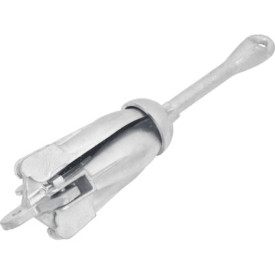 vidaXL Сгъваема котва, сребриста, 6 кг, Горещо поцинкован чугун (94271)