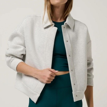 Travis Mathew Cloudscape Button Down Heather Light Grey