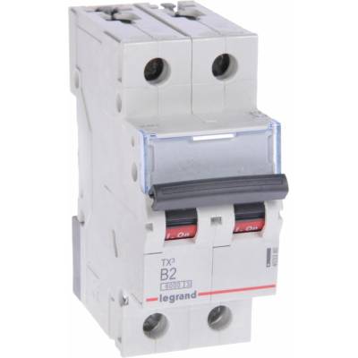Legrand 2P B 2A 6kA AC S302 TX3 403380