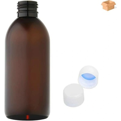 Tera plastová lahvička hnědás bílým uzávěrem 250 ml 180 ks
