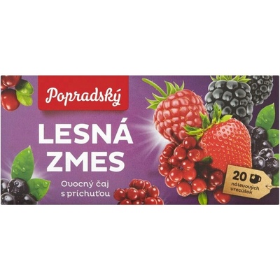 Popradský čaj Lesná zmes ovocný čaj s príchuťou 20 x 2 g