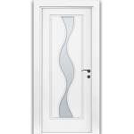 Uni Doors Интериорна врата Волна - остъклена - бяла (цена без монтаж)